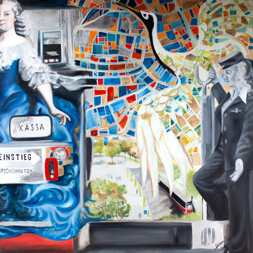 Freies Wien (Free Vienna) by Adrienne Egger, Painting for Sale on Select