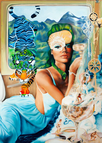 Star Bleu Express by Adrienne Egger, Painting for Sale on Select