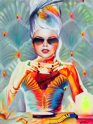 High Tea N°3 by Adrienne Egger, Painting for Sale on Select