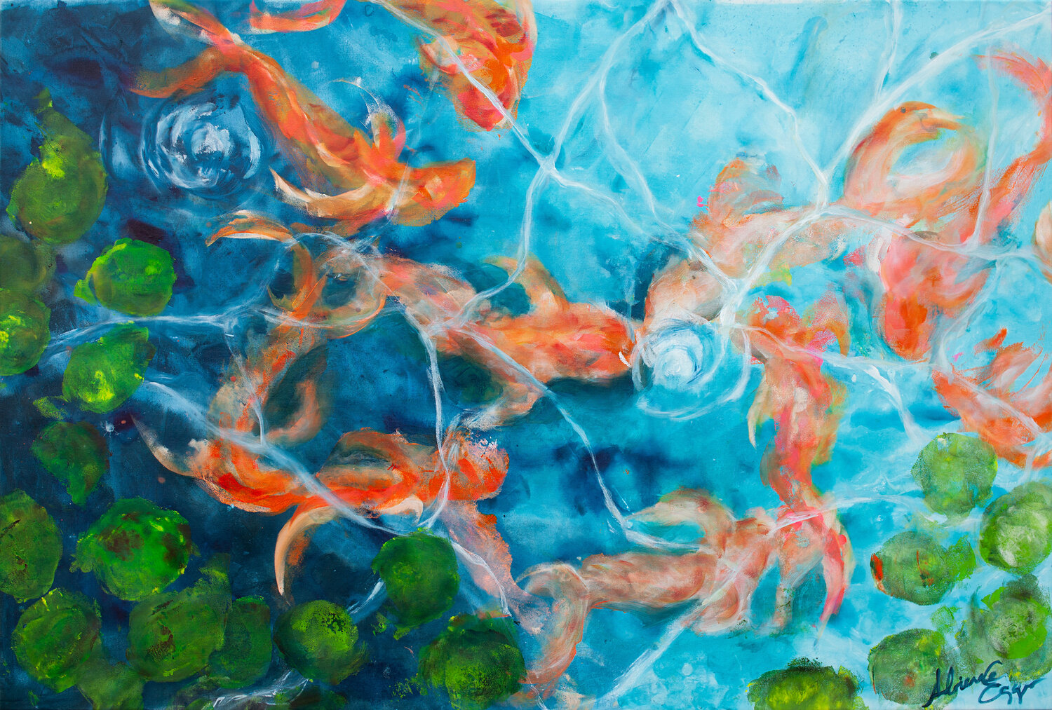 Whimsy N°2 (As Near As I Am Far/Body-Printing) Adrienne Egger Original painting for sale