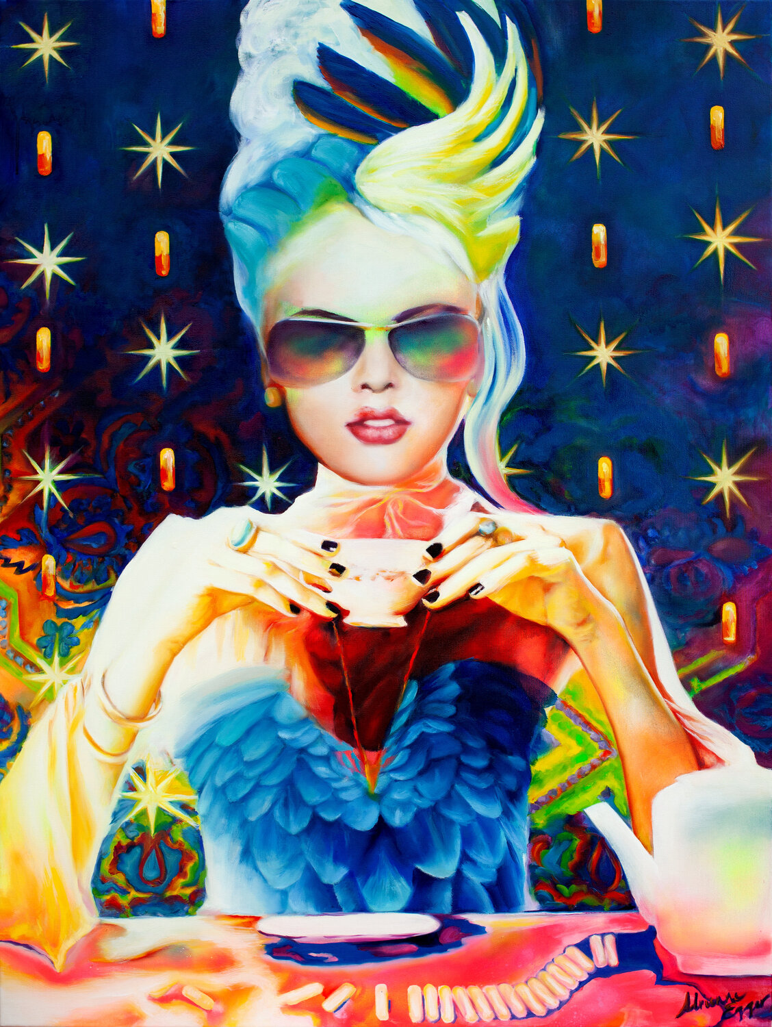 High Tea N°2 Adrienne Egger Original painting for sale