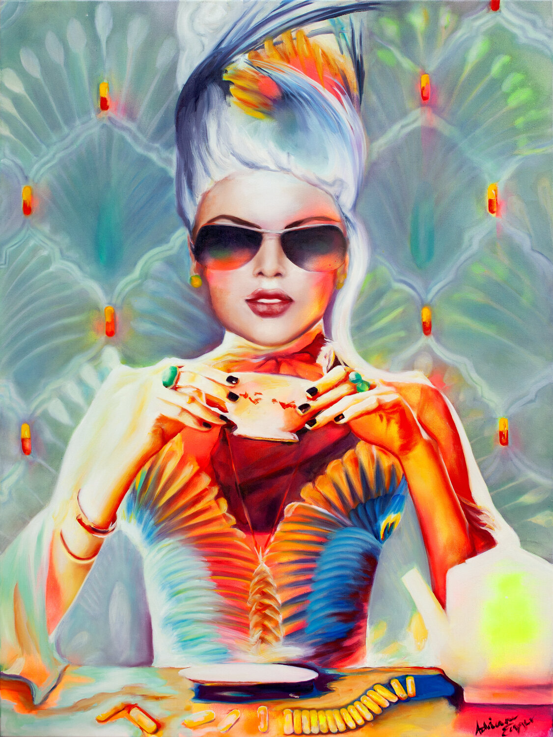 High Tea N°3 Adrienne Egger Original painting for sale