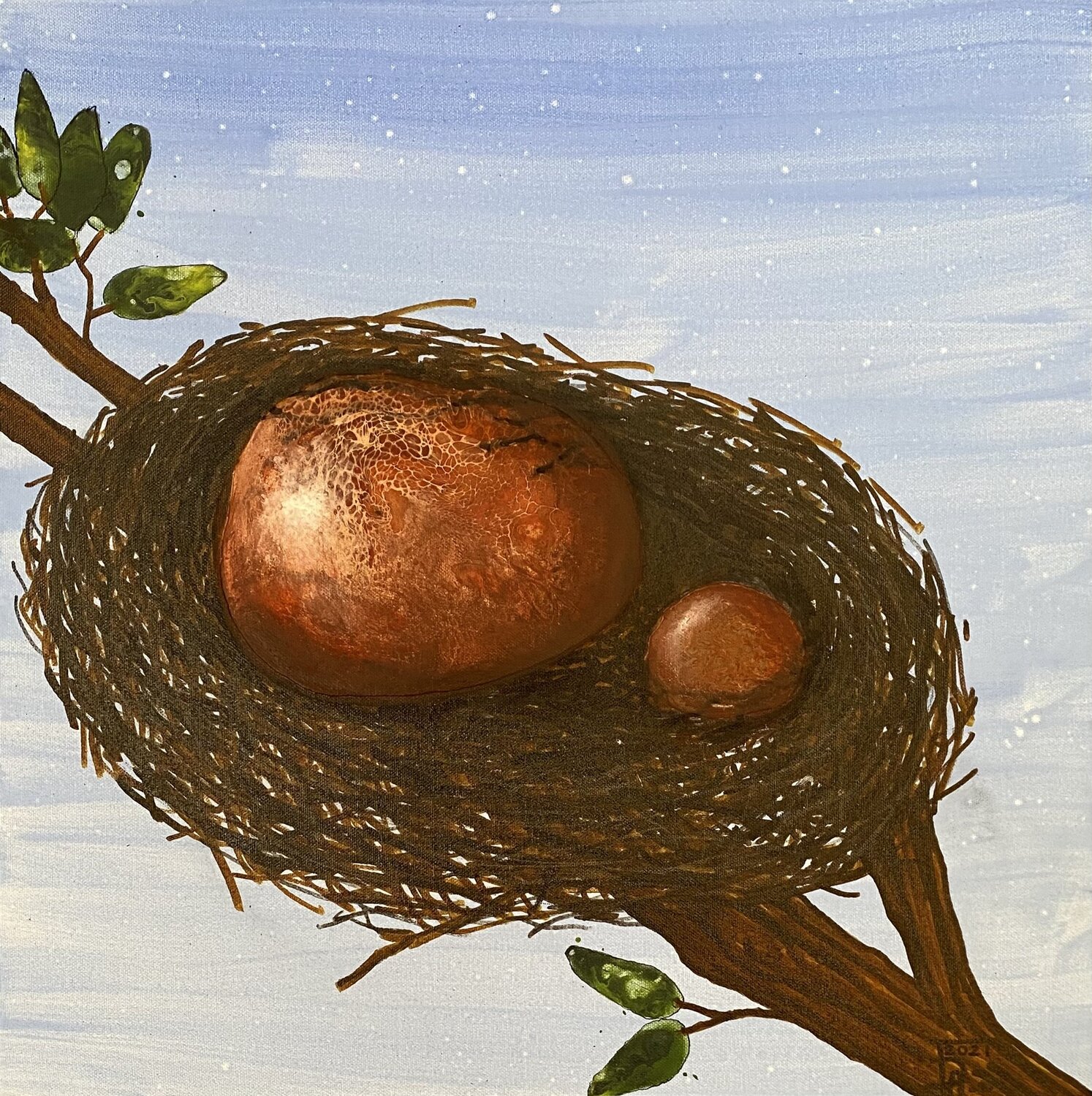 Nid de galets / 1 FRANCOIS D'ARDAILHON Original painting for sale