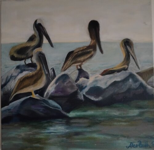 Birds by Alex Terla, Painting for Sale on Select