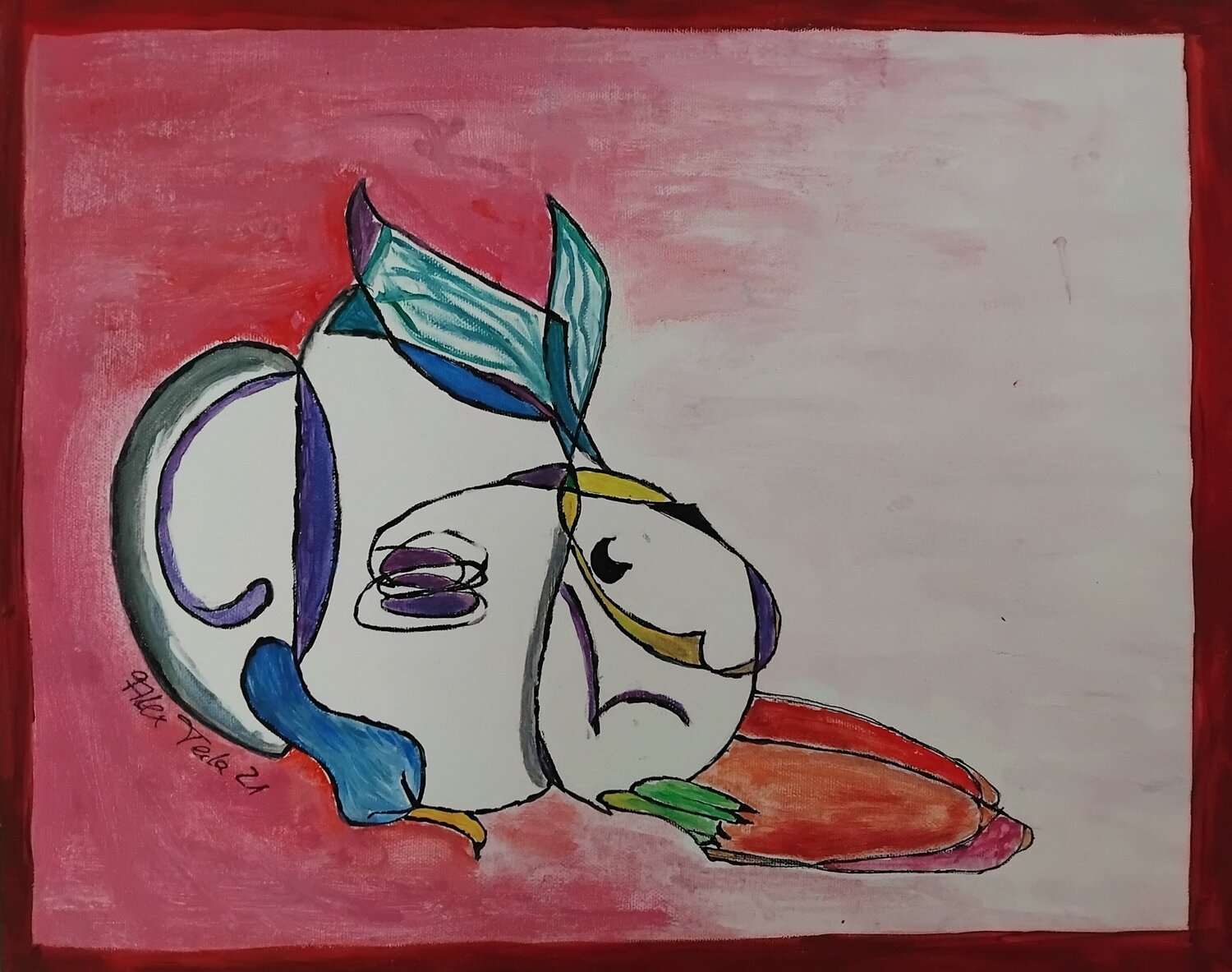 Berühmter Hase Alex Terla Original painting for sale