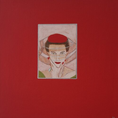 Red Always Works by Ursula Haider-Seggl, Painting for Sale on Select