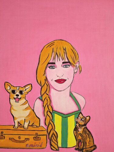 Rent Free Royality by Ursula Haider-Seggl, Painting for Sale on Select