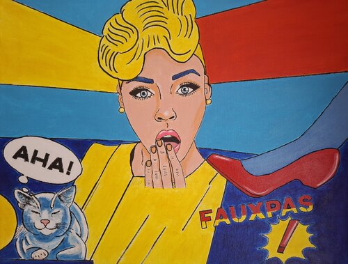 Pop Art Fauxpas by Ursula Haider-Seggl, Painting for Sale on Select
