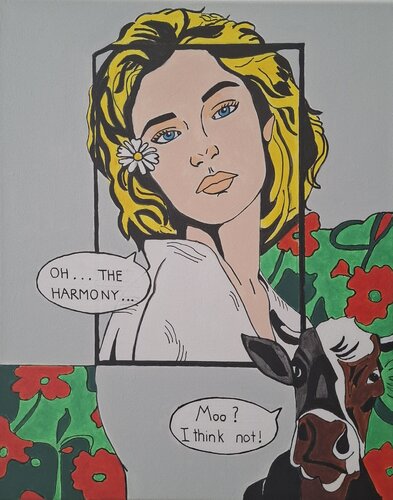 Moo? I Think Not! by Ursula Haider-Seggl, Painting for Sale on Select