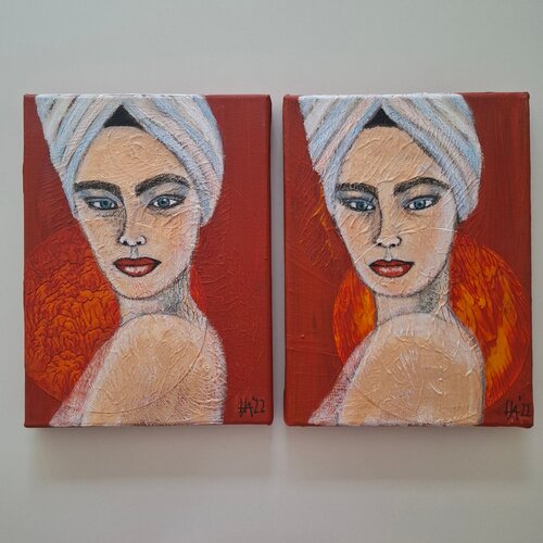 Price Not Listed (2-teilig, Setpreis, je 24x18 cm) by Ursula Haider-Seggl, Painting for Sale on Select