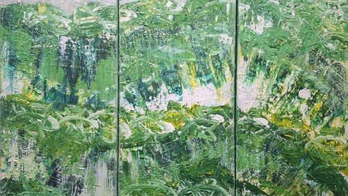 Fish Not Included (3 teilig je 80x30 cm, Setpreis) by Ursula Haider-Seggl, Painting for Sale on Select