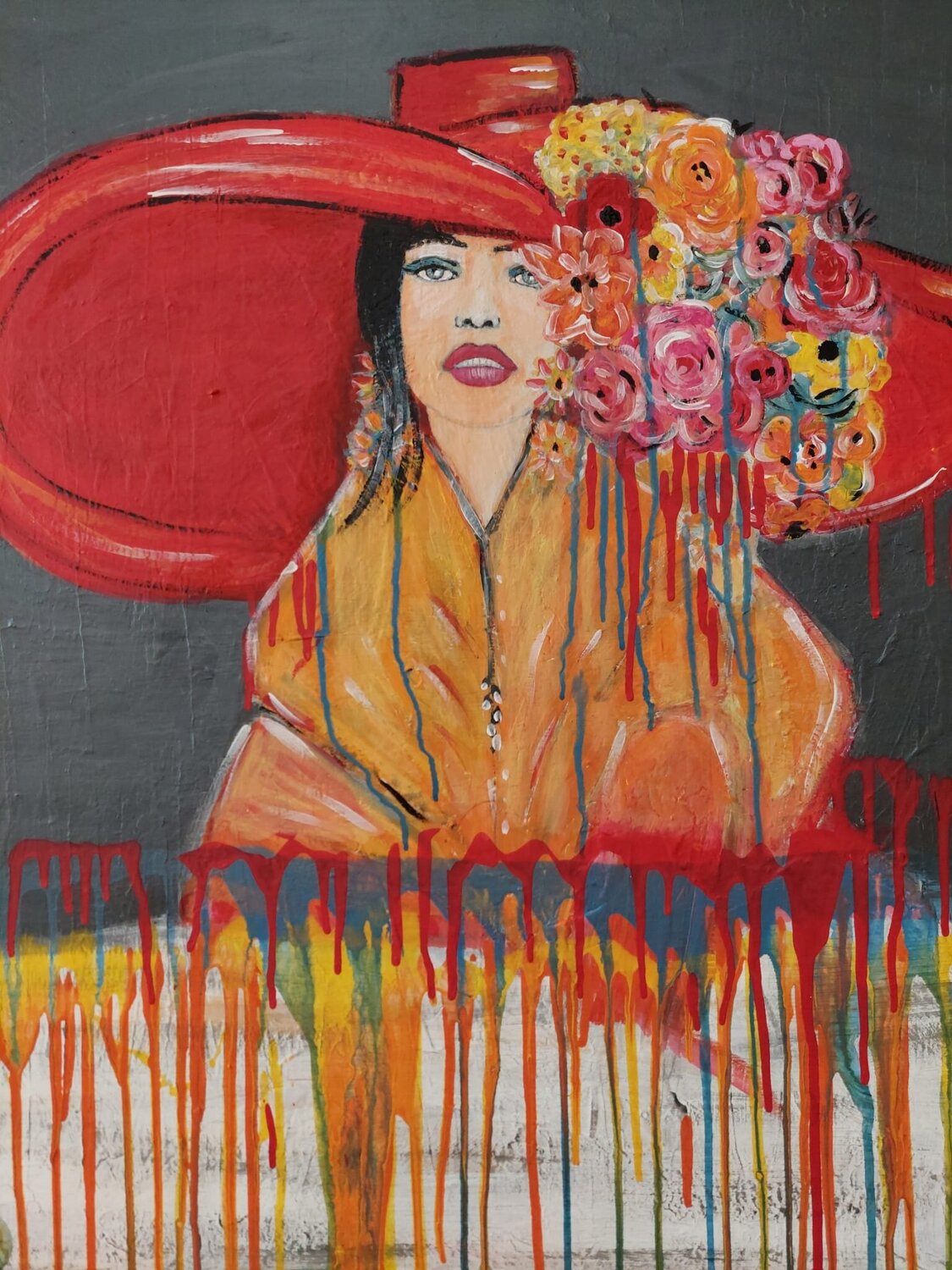 Let Colors Flow Ursula Haider-Seggl Original painting for sale