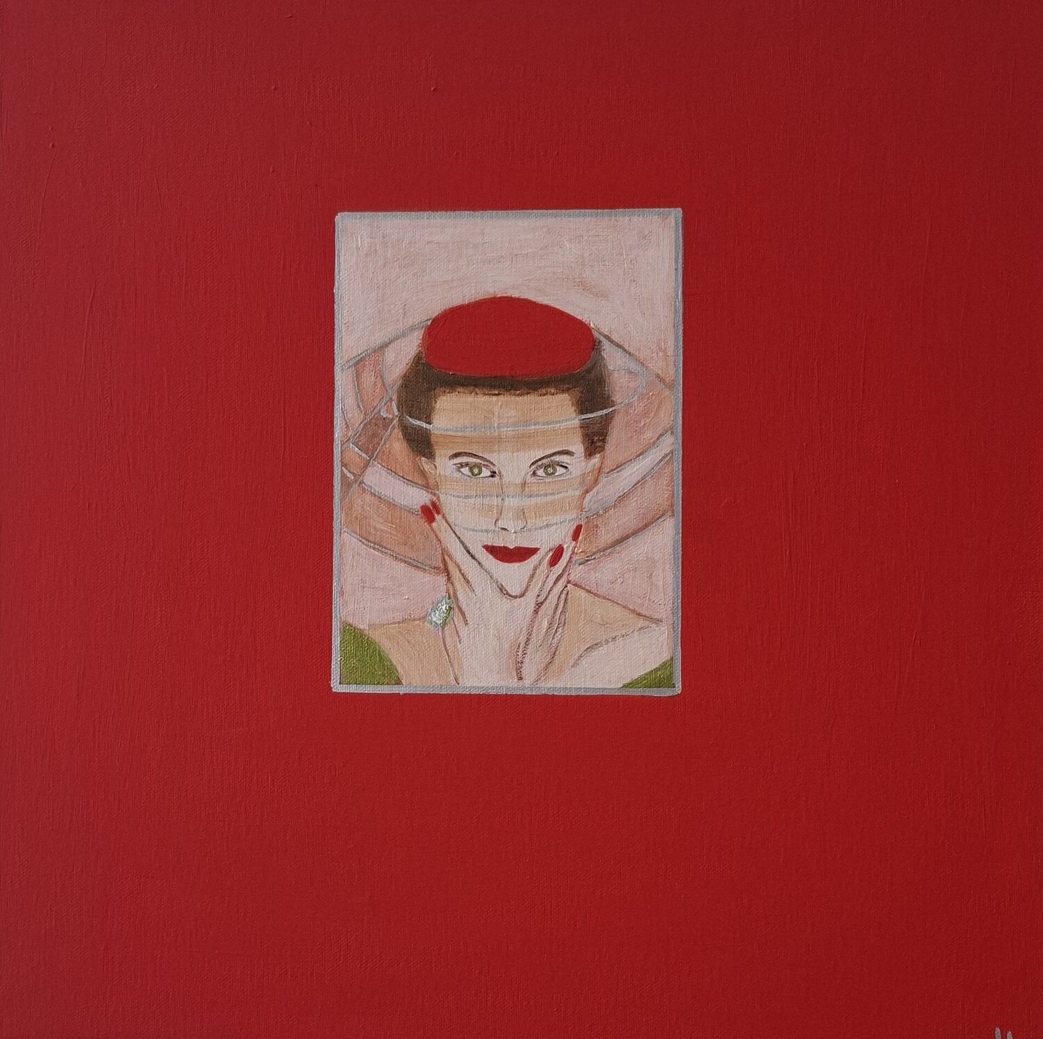 Red Always Works Ursula Haider-Seggl Original painting for sale