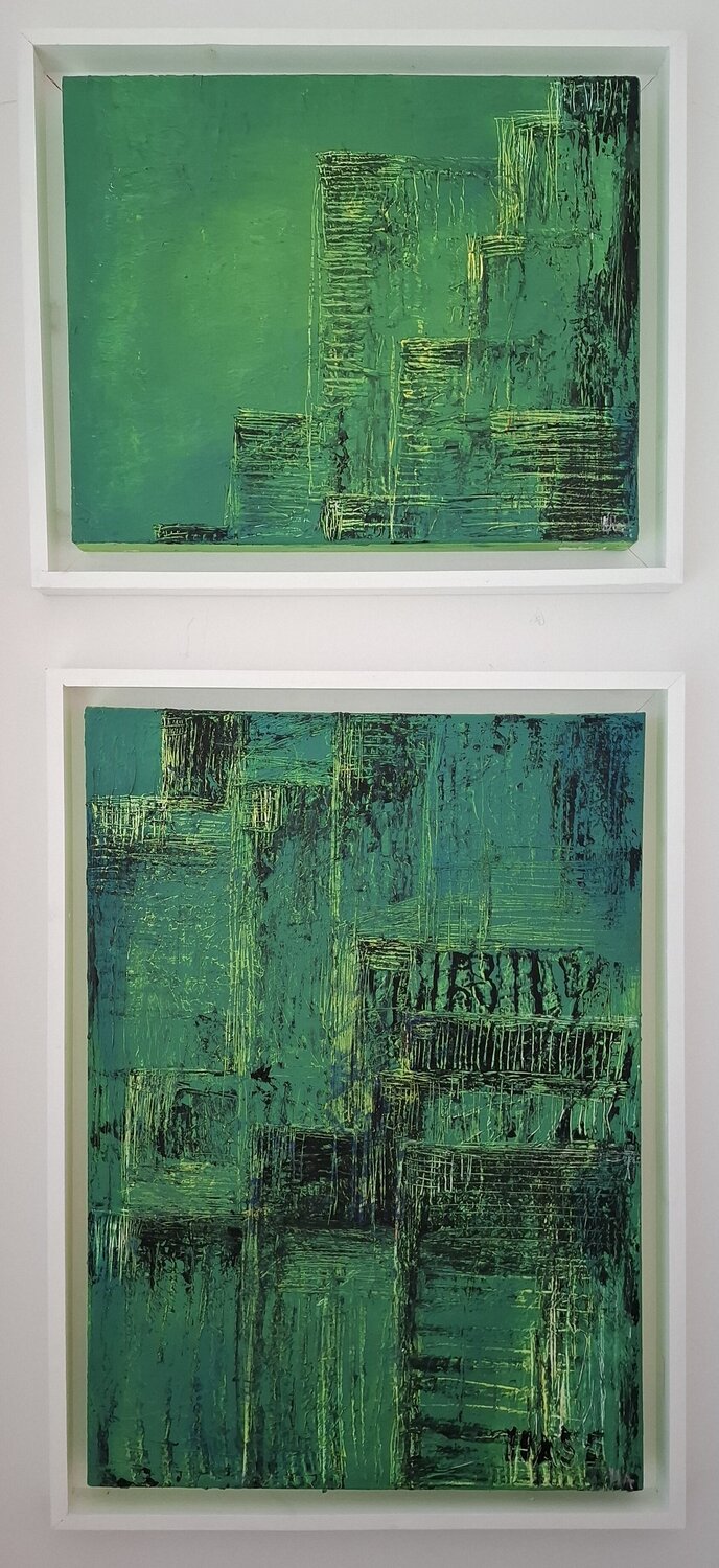 Asphalt Needs Therapy, 2-teilig, Setpreis Ursula Haider-Seggl Original painting for sale