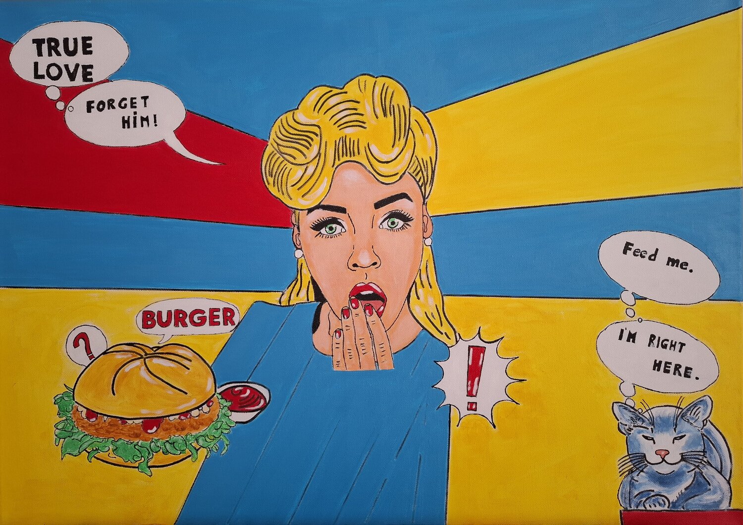 Hungry Pop Icons Ursula Haider-Seggl Original painting for sale