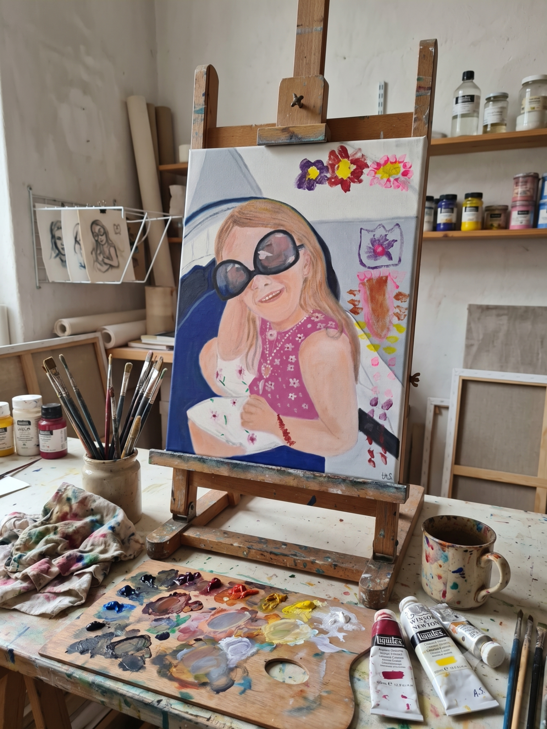 Clearly Too Cool Ursula Haider-Seggl Original painting for sale