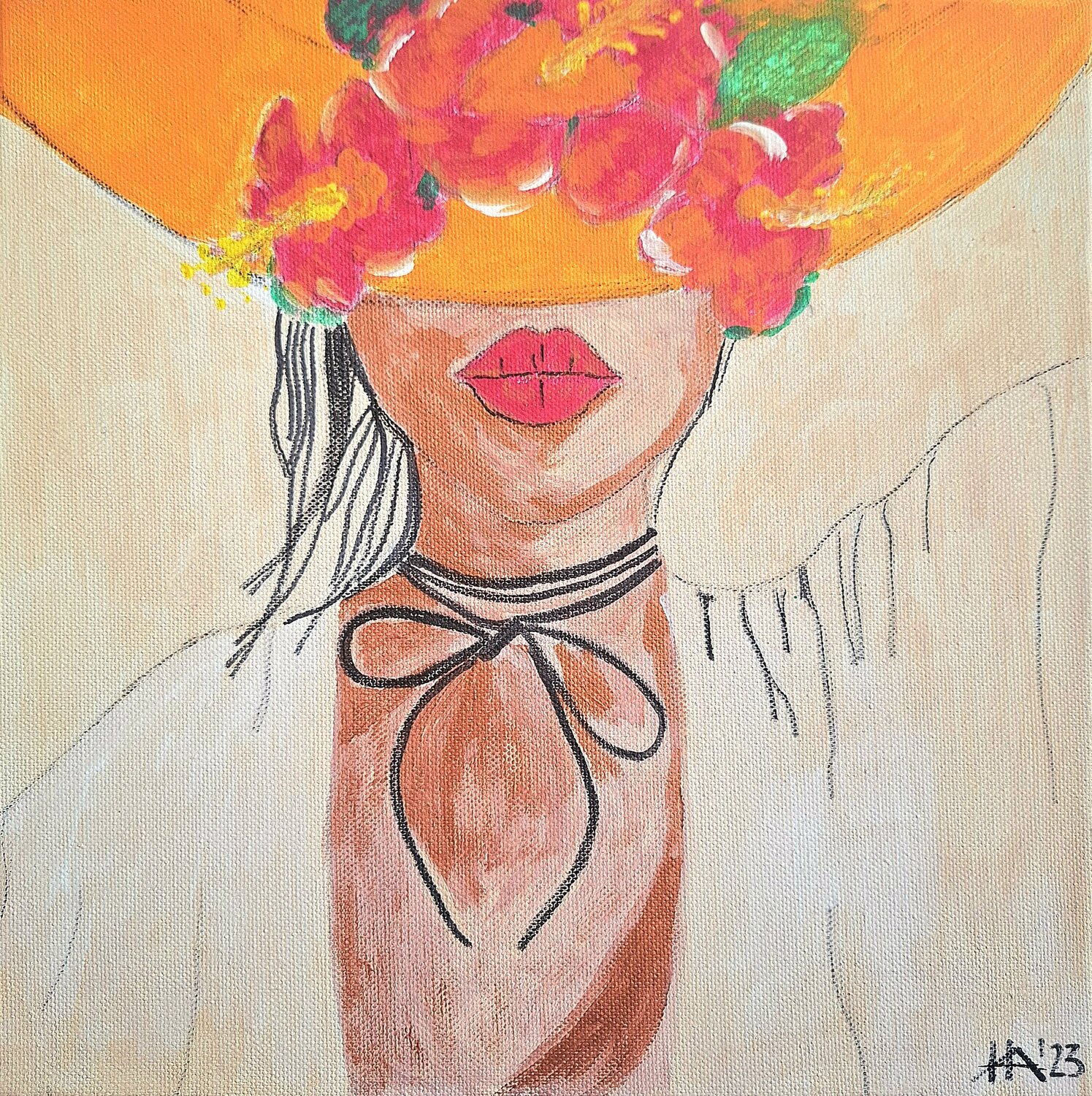 Rent Free Incognito Ursula Haider-Seggl Original painting for sale