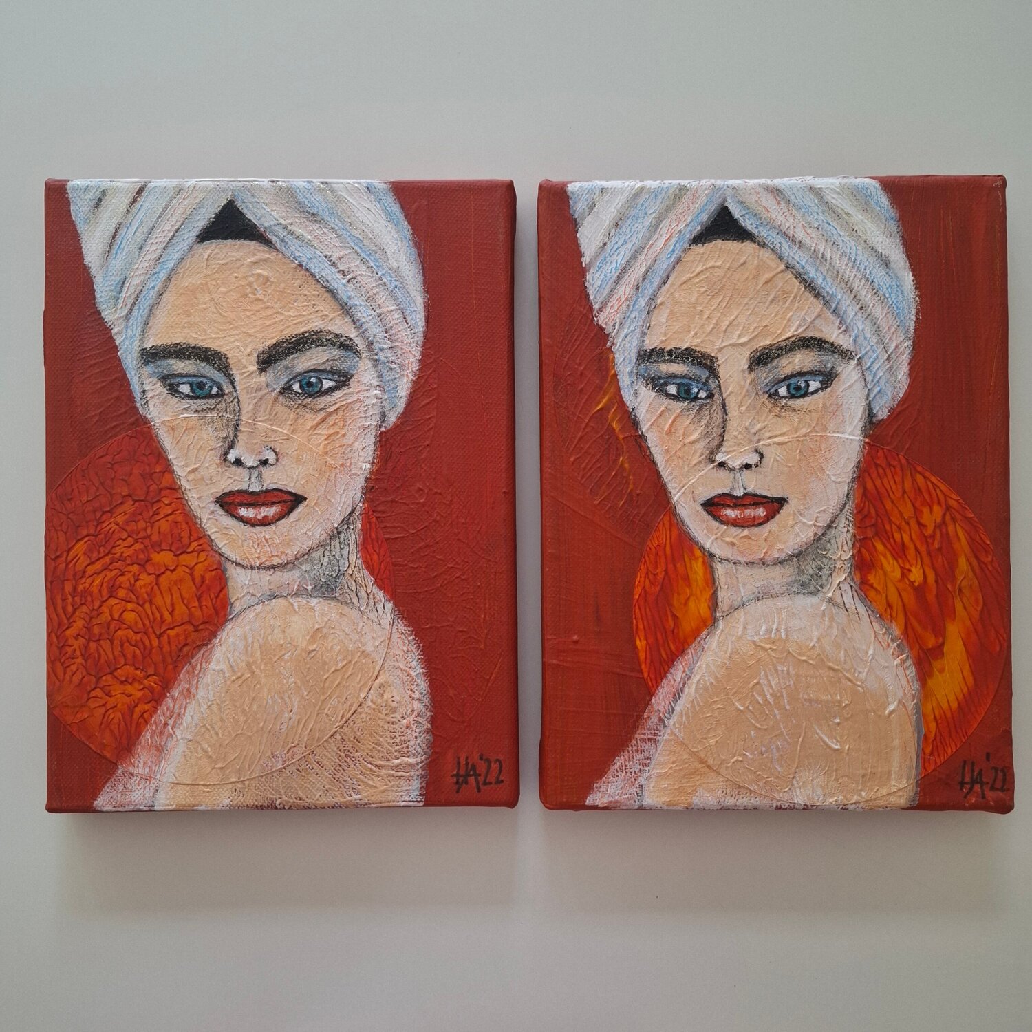 Price Not Listed (2-teilig, Setpreis, je 24x18 cm) Ursula Haider-Seggl Original painting for sale