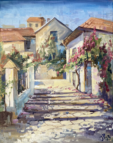 Lefkara Village by Yulia Prykina, Painting for Sale on Select
