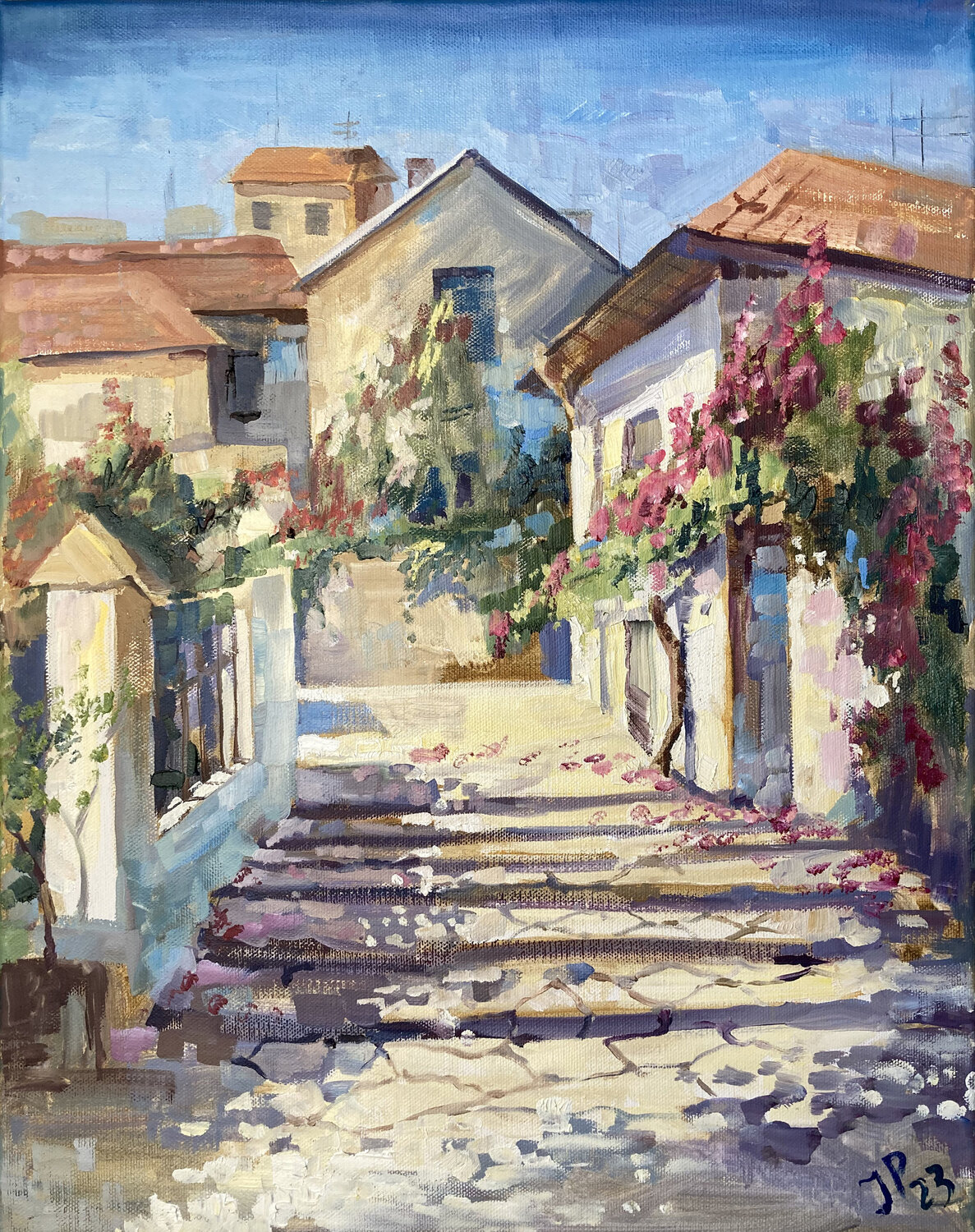 Lefkara Village Yulia Prykina Original painting for sale