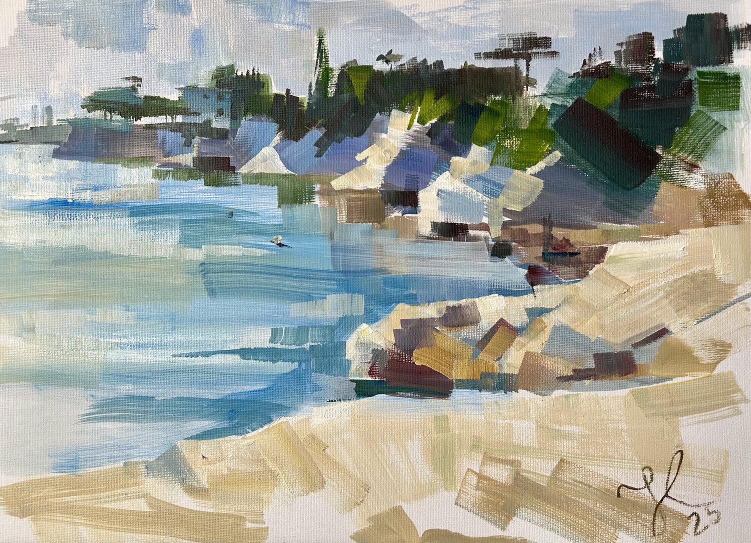 Governor's Beach Yulia Prykina Original painting for sale