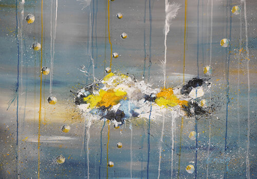 Yellow Fish by Dominique Lenoir, Painting for Sale on Select