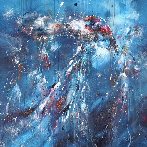 Jellyfish Abstraction 1 by Dominique Lenoir, Painting for Sale on Select