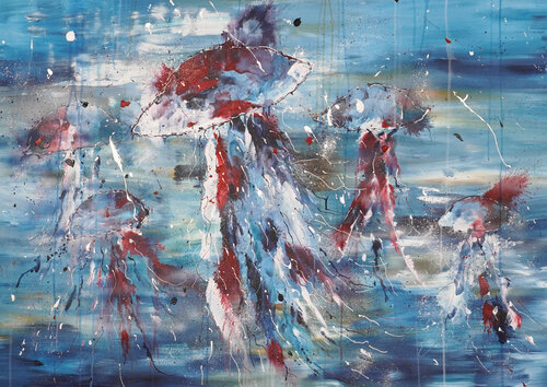 Jellyfish Abstraction 3 by Dominique Lenoir, Painting for Sale on Select