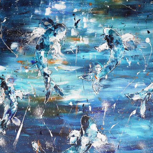 Dance of the Kois by Dominique Lenoir, Painting for Sale on Select