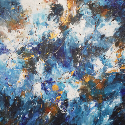 Shadows and the hidden Fishes 4 by Dominique Lenoir, Painting for Sale on Select