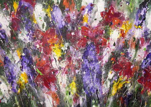 Summer Garden Symphony by Dominique Lenoir, Painting for Sale on Select