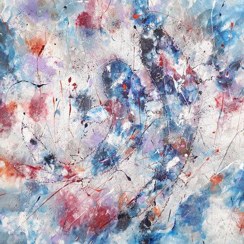 Two Fishes, One Current by Dominique Lenoir, Painting for Sale on Select