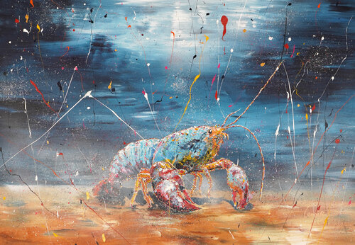 Lobster on a Mission by Dominique Lenoir, Painting for Sale on Select