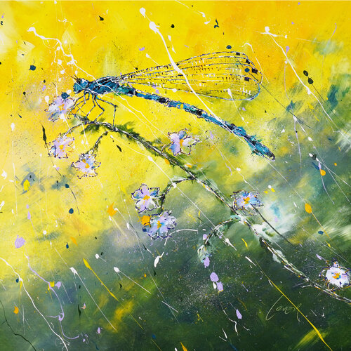Dragonfly Poetry von Dominique Lenoir, Malerei kaufen auf Select
