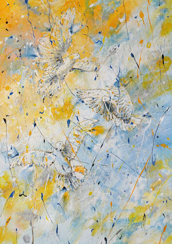 Peace Unframed von Dominique Lenoir, Malerei kaufen auf Select