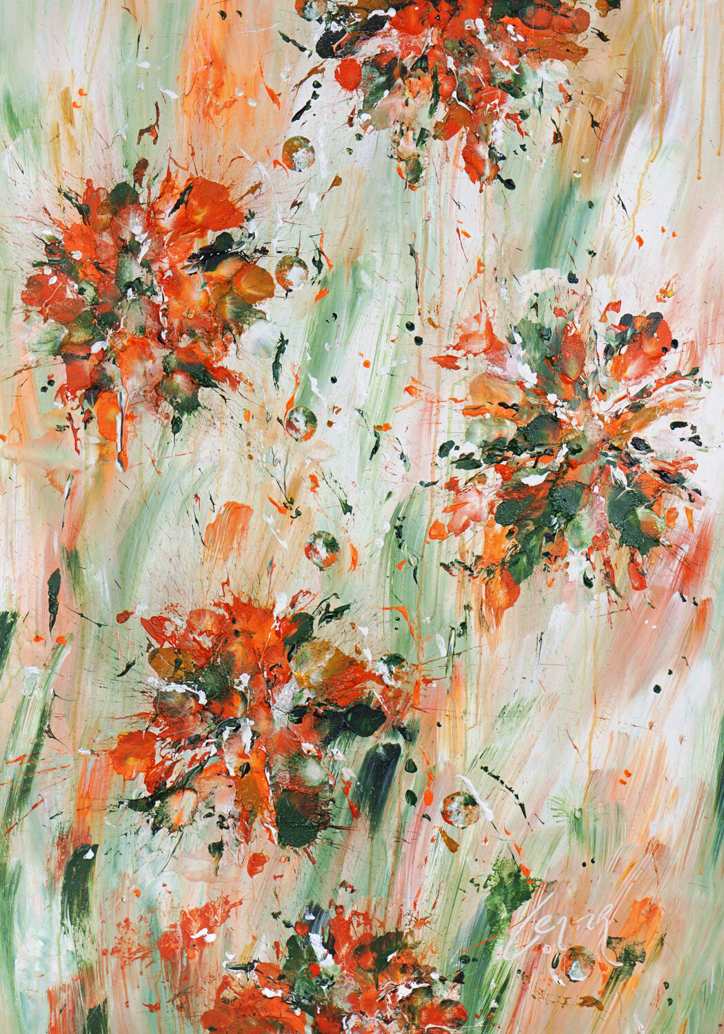 Floral Symphony Dominique Lenoir Original painting for sale