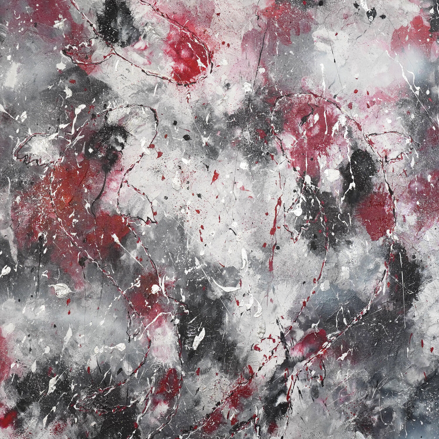 Dance of the Kois 2 Dominique Lenoir Original painting for sale