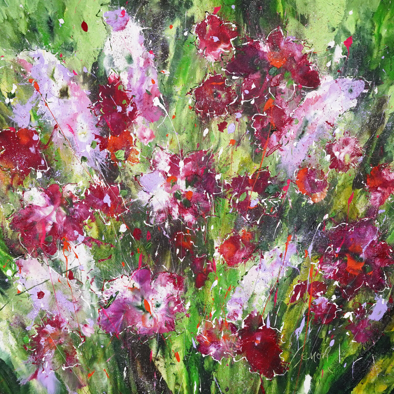 Wild Bloom Symphony Dominique Lenoir Original painting for sale