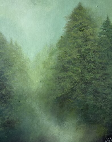 The moment before sunrise by Jenna Silander, Painting for Sale on Select