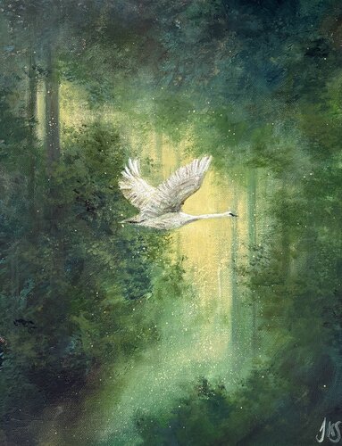 Spring tickles my wings by Jenna Silander, Painting for Sale on Select
