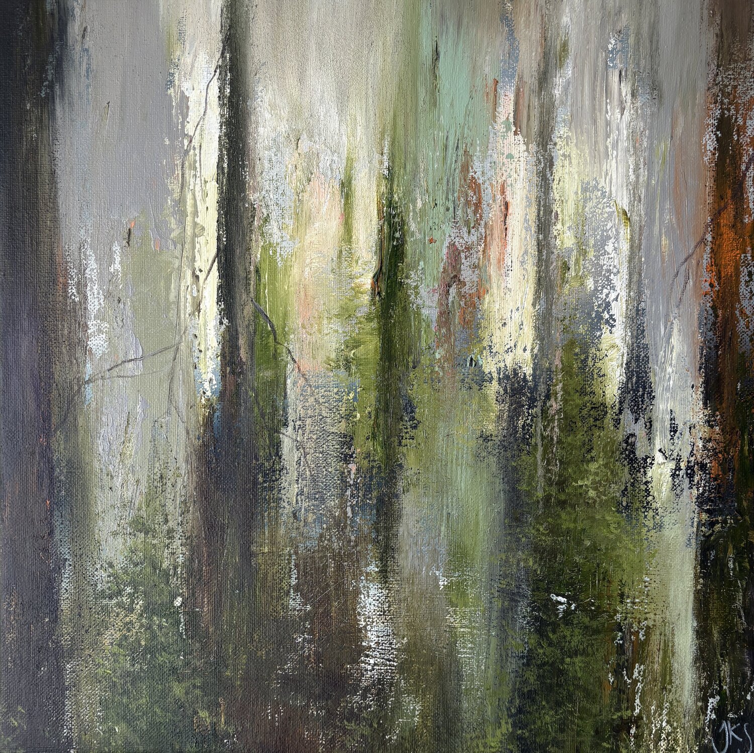 You hear birds singing Jenna Silander Original painting for sale