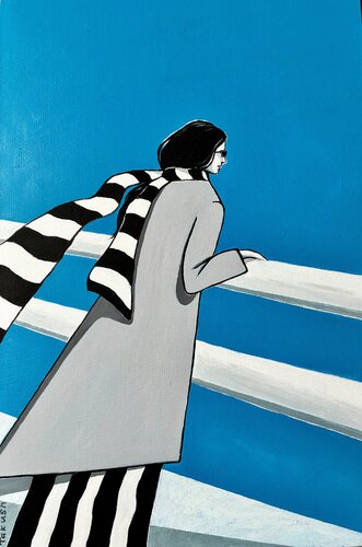 Blue Distanz by Tatiana Takush, Painting for Sale on Select