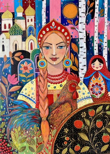 The Sisters of the World. Russia by Tatiana Takush, Painting for Sale on Select