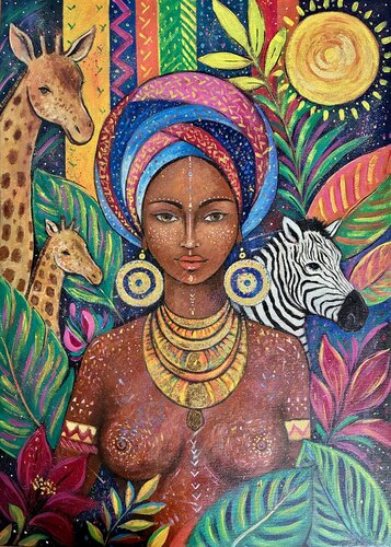 The Sisters of the World. Africa by Tatiana Takush, Painting for Sale on Select