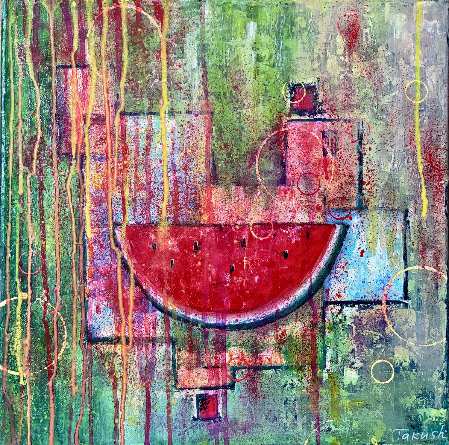Watermelon Tatiana Takush Original painting for sale