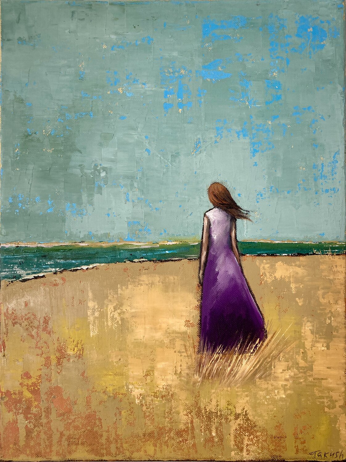 Wind from the sea Tatiana Takush Original painting for sale