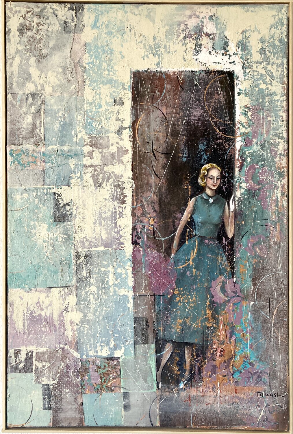 Old Movie Tatiana Takush Original painting for sale