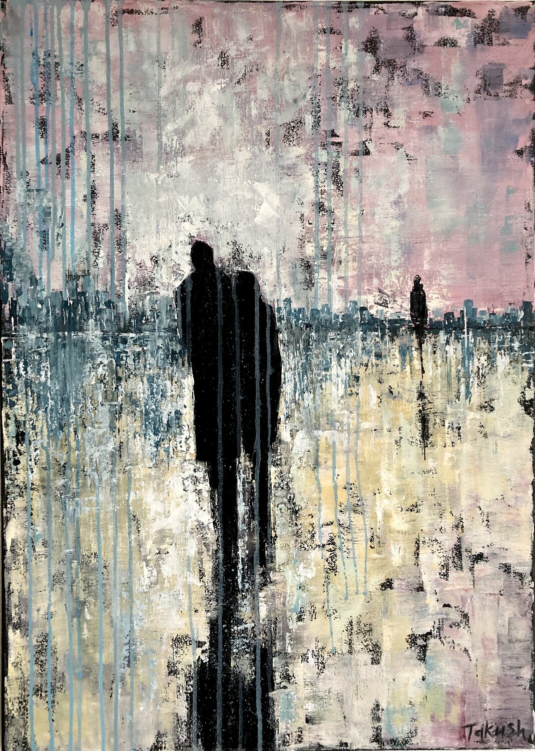 Walking in the Rain Tatiana Takush Original painting for sale