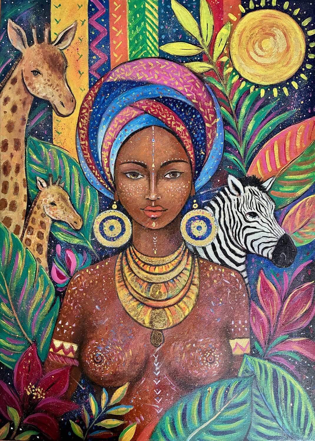 The Sisters of the World. Africa Tatiana Takush Original painting for sale