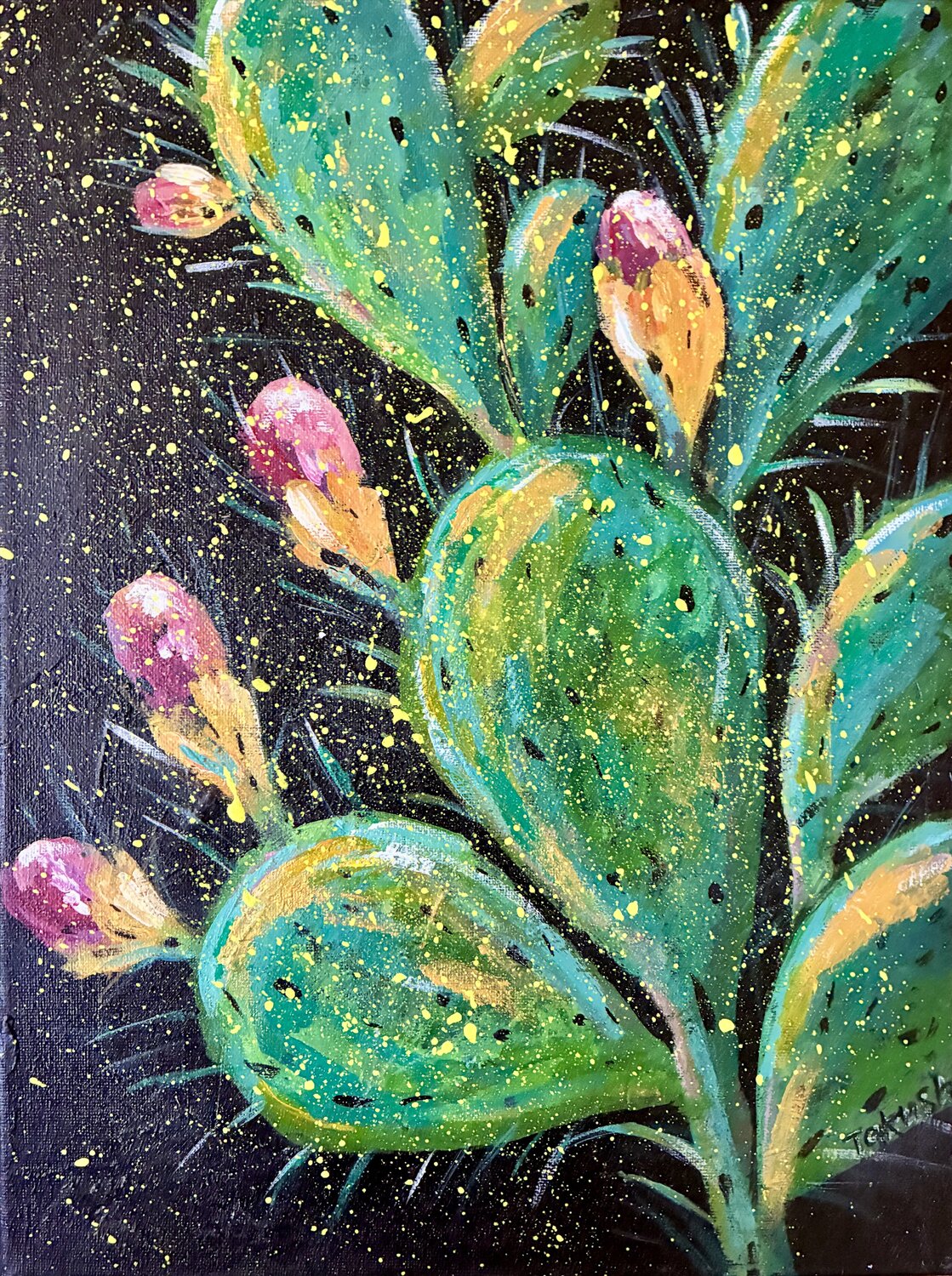 Cacti Tatiana Takush Original painting for sale